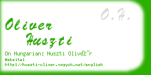 oliver huszti business card